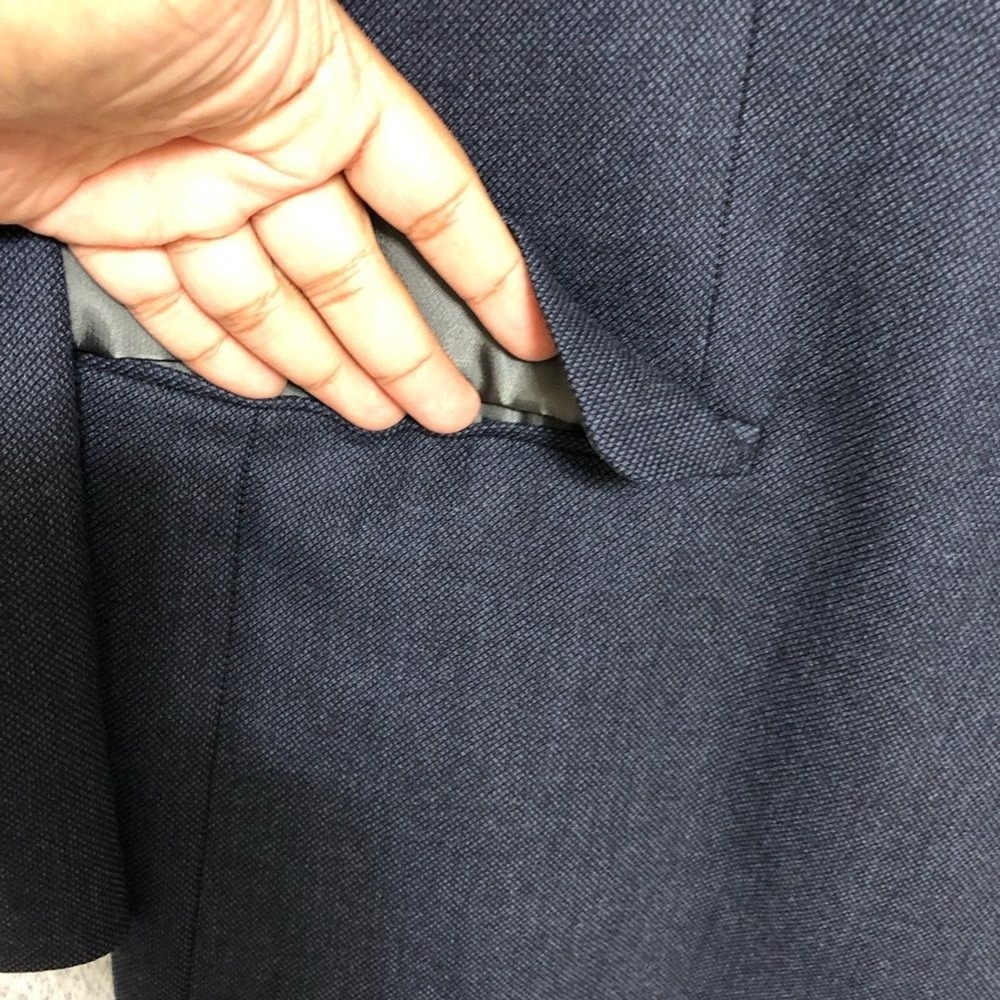 Jos. A. Bank Men's Navy Wool Blazer Size 46R Two Button Sport Coat - Picture 9 of 16